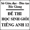 Đề thi học sinh giỏi Tiếng Anh cấp tỉnh lớp 12 tỉnh Bắc Giang năm 2012