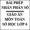 Giáo án môn Toán lớp 6 bài Phép nhân phân số