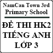Đề thi học kì 2 môn Tiếng Anh lớp 3 năm 2015 trường Tiểu học 3 thị trấn Năm Căn