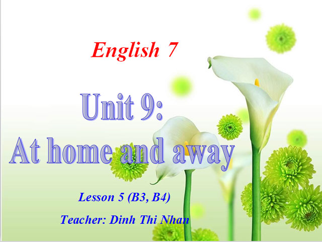 Tiếng Anh 7 unit 9