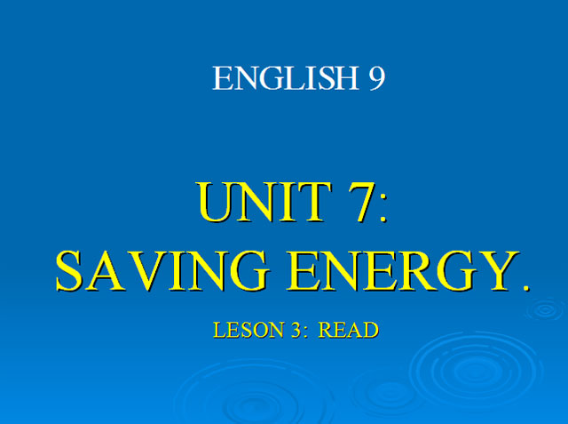 Bài giảng tiếng anh 9