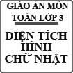 Giáo án Diện tích hình chữ nhật