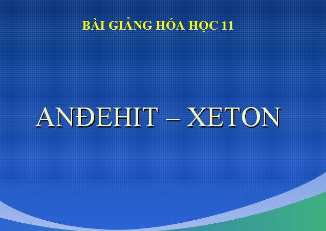 Anđehit - Xeton