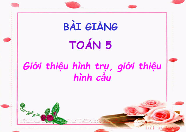 giơi thiệu h&igrave;nh trụ