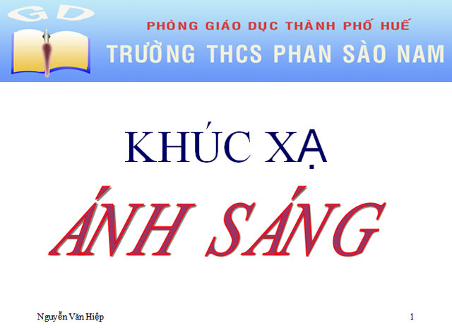 Kh&uacute;c xạ &aacute;nh s&aacute;ng Vật l&yacute; 11