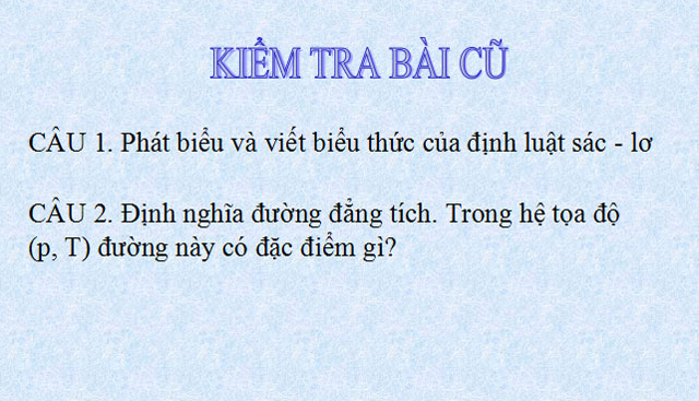Phương tr&igrave;nh trạng th&aacute;i của kh&iacute; l&yacute; tưởng 