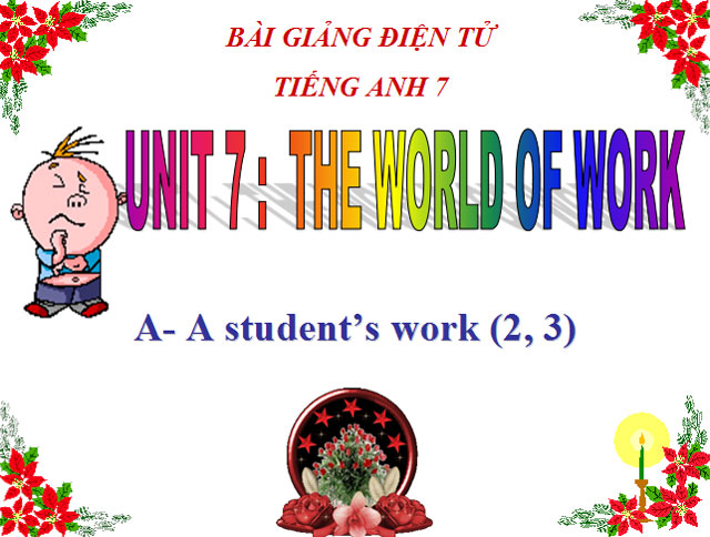 Bài giảng Tiếng Anh 7 unit 7 unit 7 The world of work