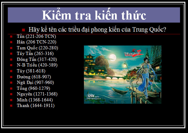 B&agrave;i giảng Lịch sử 11