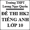Bộ đề thi học kì 2 môn Tiếng Anh lớp 10 năm 2015 trường THPT Lương Ngọc Quyến, Thái Nguyên