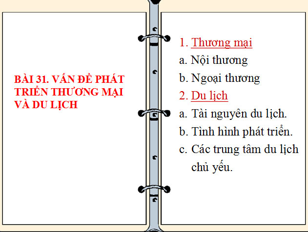  Vấn đề ph&aacute;t triển thương mại v&agrave; du lịch Địa l&yacute; 12