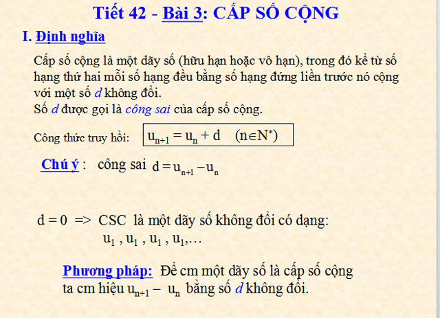 B&agrave;i giảng Đại số 11