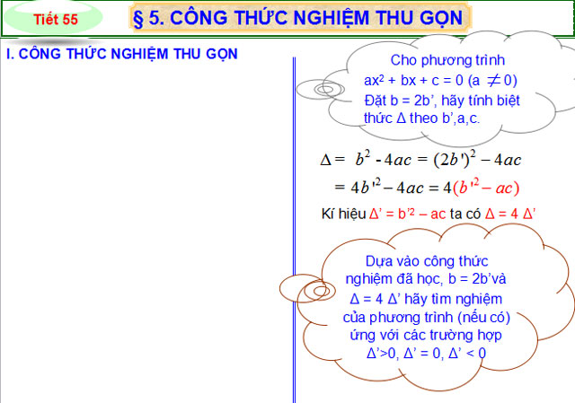 C&ocirc;ng thức nghiệm thu gọn To&aacute;n 9