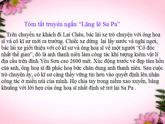Lặng lẽ Sa Pa Ngữ văn 9