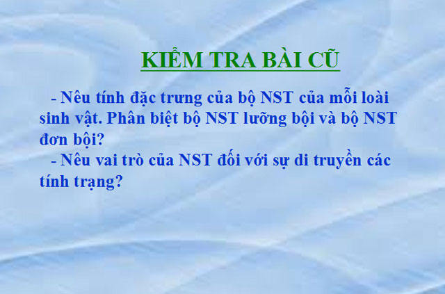 B&agrave;i giảng Sinh học 9