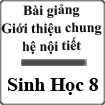 Bài giảng Giới thiệu chung hệ nội tiết Sinh học 8