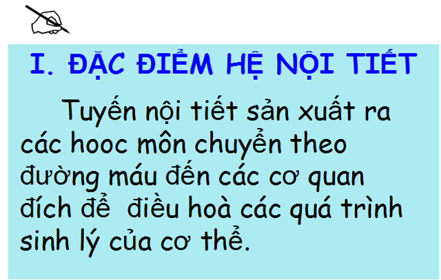 Bài giảng Giới thiệu chung hệ nội tiết Sinh học 8 Bài giảng Sinh học 8