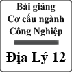 Bài giảng Cơ cấu ngành công nghiệp Địa lý 12