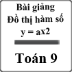 Bài giảng Đồ thị hàm số y=ax2 Đại số 9