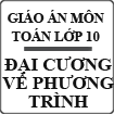 Giáo án Toán bài Đại cương về phương trình