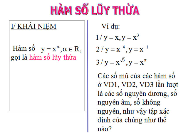 Bài giảng giải tích 12