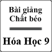 Bài giảng Chất béo Hóa học 9