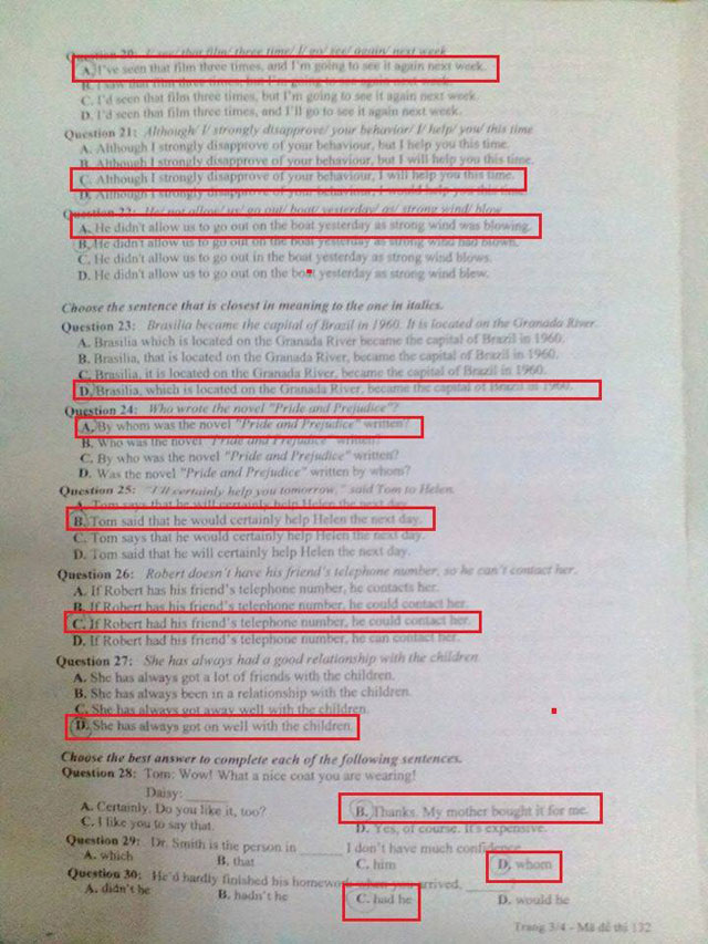 Đề tuyển sinh vào lớp 10 môn tiếng Anh năm học 2015-2016 trường THPT Chuyên Sư Phạm, Hà Nội Đề thi vào lớp 10 môn tiếng Anh trường THPT Chuyên Sư Phạm