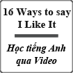 16 Ways To Say I Like It
