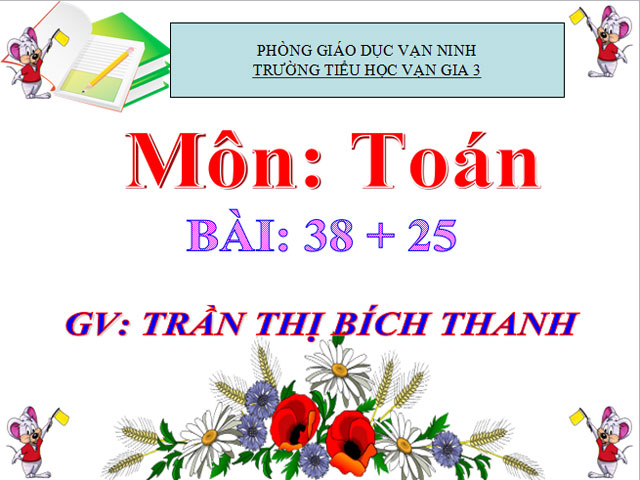  To&aacute;n 2 B&agrave;i 38 + 25 
