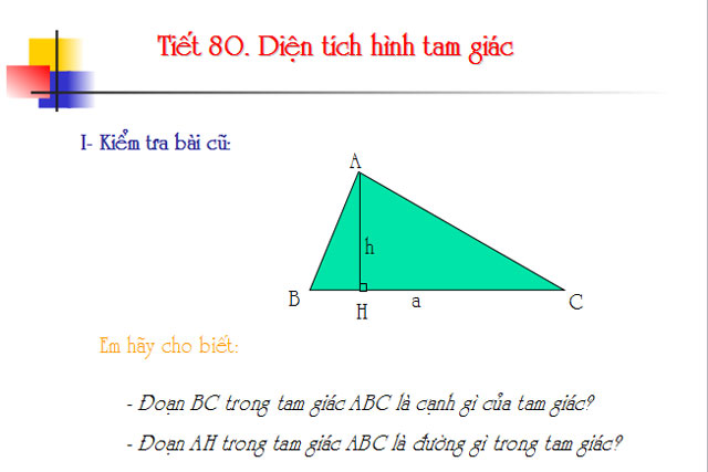  Diện t&iacute;ch h&igrave;nh tam gi&aacute;c