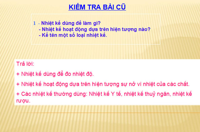 Bài giảng Vật lý 6 bài 23 Vật lý 6 bài 23