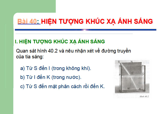 Hiện tượng kh&uacute;c xạ &aacute;nh s&aacute;ng