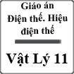 Giáo án Vật lý 11 bài 5: Hiệu điện thế