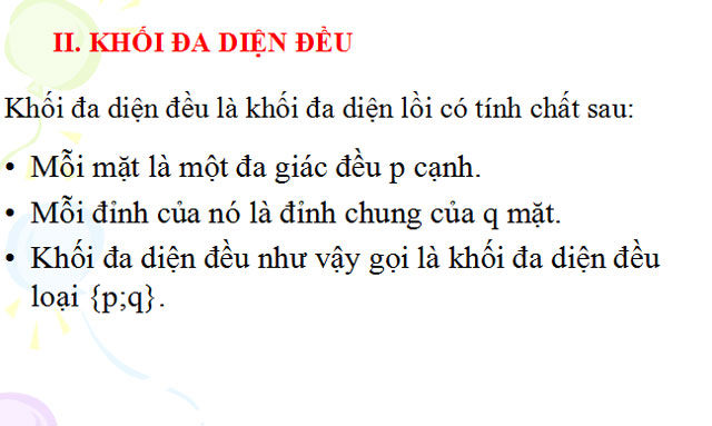 Khối đa diện lồi và khối đa diện đều