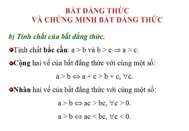  Bất đẳng thức