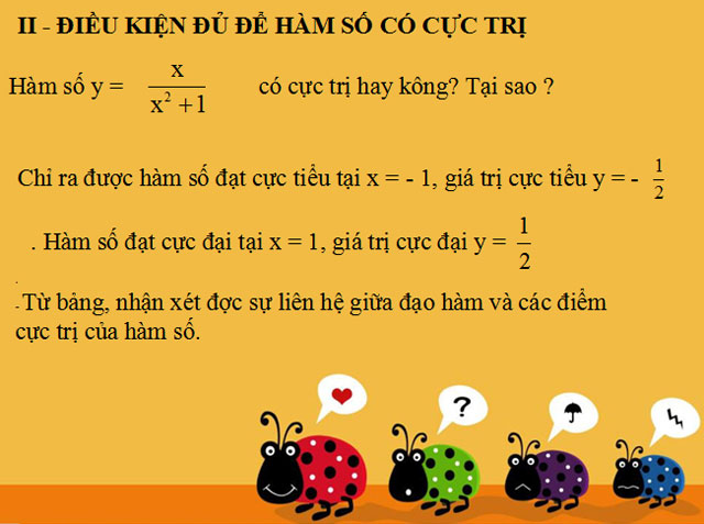 Cực trị hàm số Giải tích 12