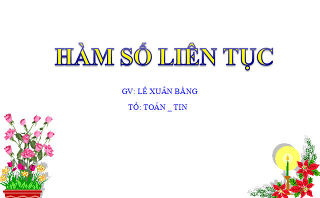 Hàm số liên tục giải tích 11