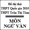 Đề thi thử THPT Quốc gia năm 2015 môn Ngữ văn trường THPT Trần Thị Tâm, Quảng Trị
