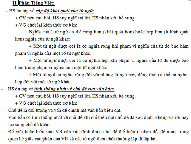 Giáo án dạy thêm Văn 8