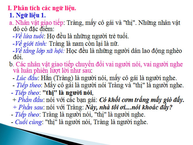 Bài giảng Nhân vật giao tiếp