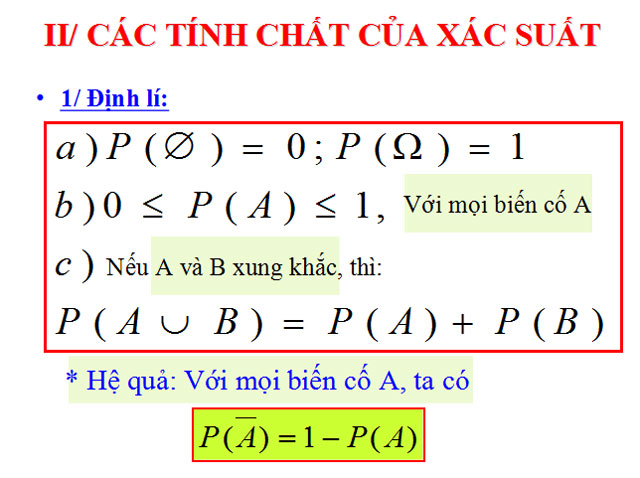Bài giảng Xác suất của biến cố 