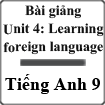 Bài giảng Tiếng Anh 9 Unit 4