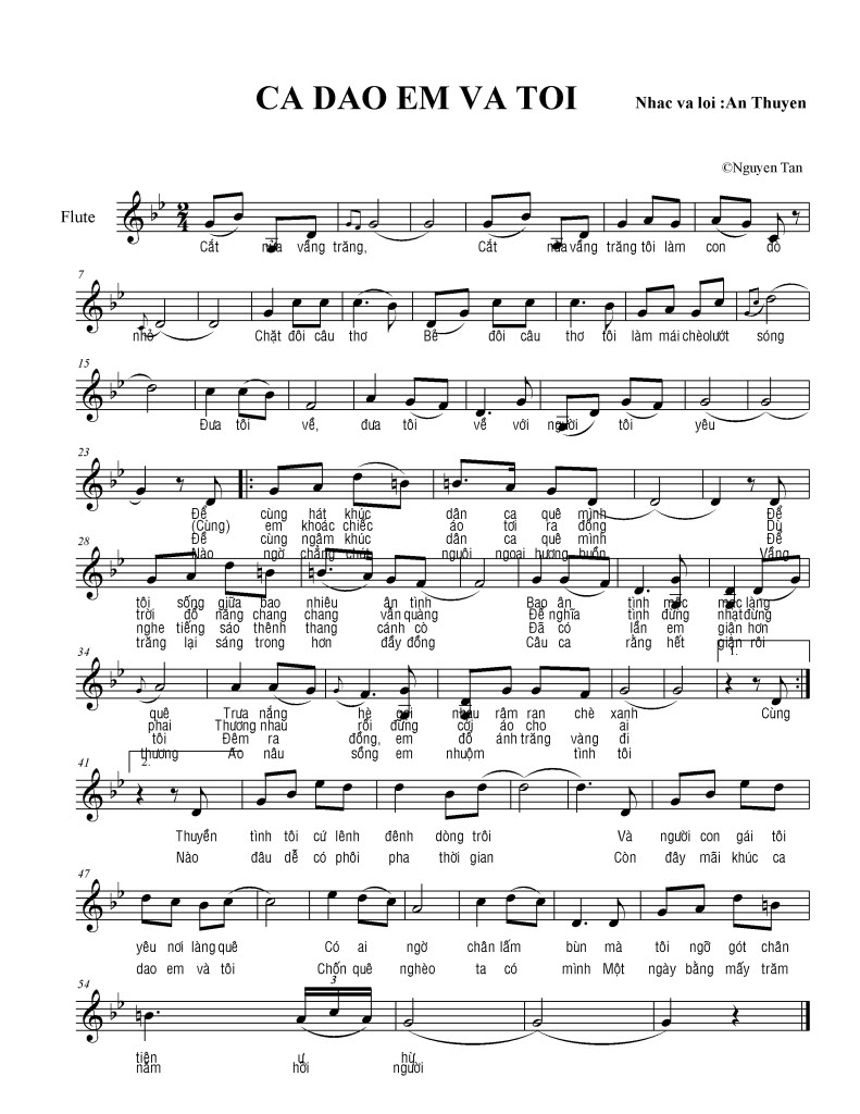 Ca khúc sáng tác của Nhạc sĩ An Thuyên