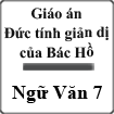 Giáo án bài Đức tính giản dị của Bác Hồ