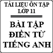 Bài tập điền từ môn Tiếng Anh lớp 11