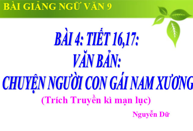Chuyện người con gái Nam Xương Ngữ văn 9