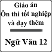 Giáo án ôn thi tốt nghiệp và dạy thêm Ngữ Văn 12