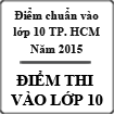 Điểm chuẩn vào lớp 10 TPHCM năm 2015