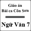 Giáo án Bài ca Côn Sơn Ngữ Văn 7
