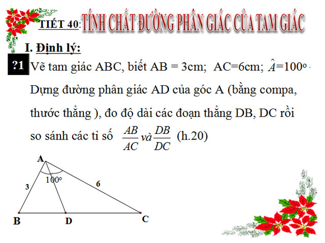  Tính chất đường phân giác của tam giác Hình học 8