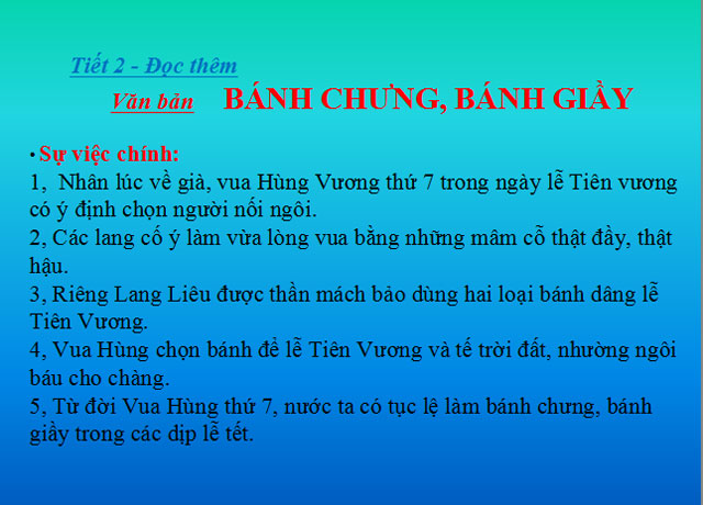 Bài giảng Bánh chưng bánh giày